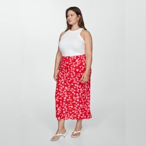 Mango Printed Floral Print Long Skirt size XL
